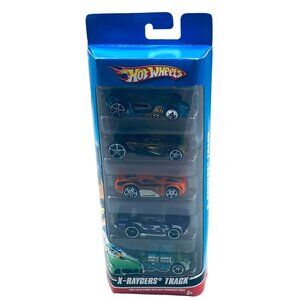 Hot wheels x-raycers track 2009 set of 5 R0973 clear blue purple READ new
